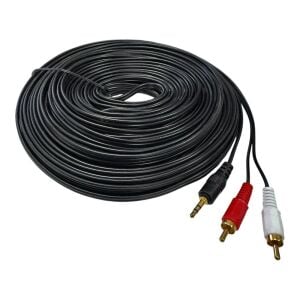Multibox 2RCA-3.5mm 20Metre Stereo Aux Kablo Gold
