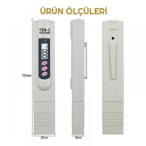 S Line TDS-3 Su Kalite Sıcaklık Saflık Ölçüm Test Cihazı