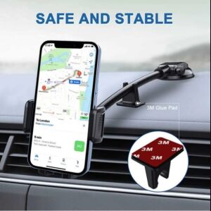 electroon ML201 Ayarlanabilir Vakum Kilitli Cam Ve Torpidoya Takılabilen Telefon Tutucu