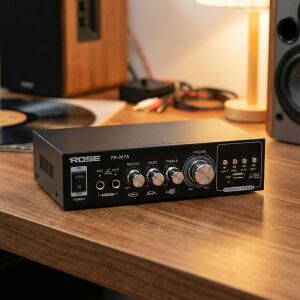 Rose FR-007A  2x50Watt Stereo Trafosuz Anfi Usb/Sd/Bluetooth