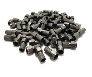 Winkel W-01 RG6-U6 Black Contalı F Konnektör 100Adet