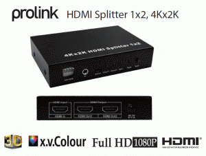 Prolink 1x2 HDMI Splitter 4Kx2K