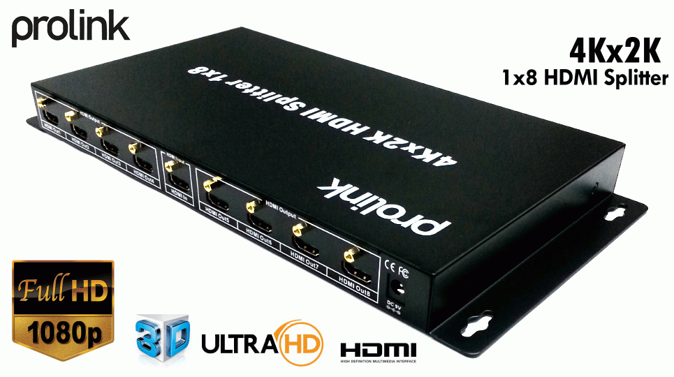 Prolink 1x8 HDMI Splitter 4Kx2K