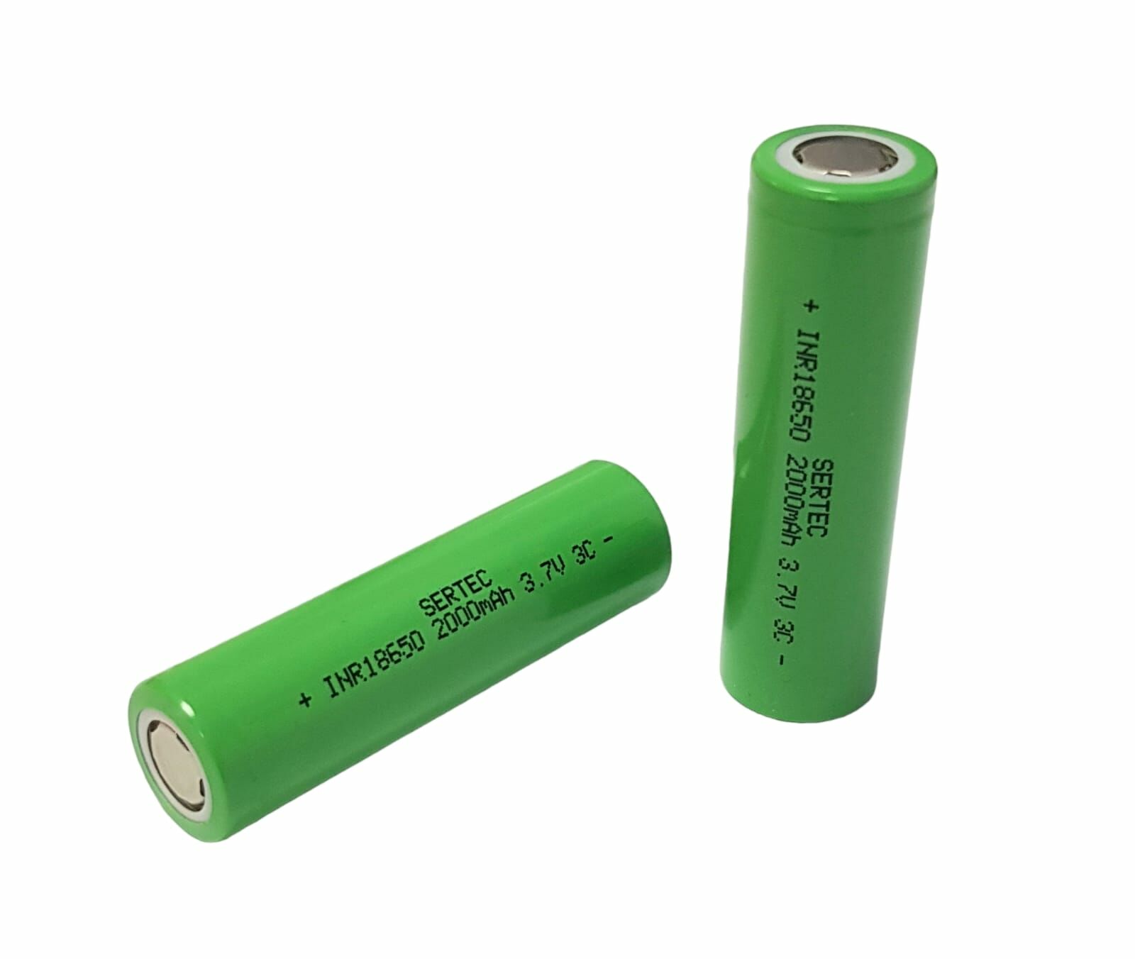 SERTEC 18650 3.7V 2000mAh 3C Lion Şarjlı Pil Başlıksız
