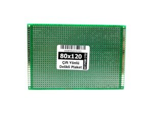 electroon 8x12cm Çift Taraflı Lehimli Delikli Plaket