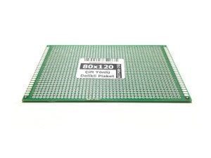 electroon 8x12cm Çift Taraflı Lehimli Delikli Plaket